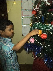 Celebrating Christmas 2017 with remedial children at Ekadaksha Learning Center, Chennai